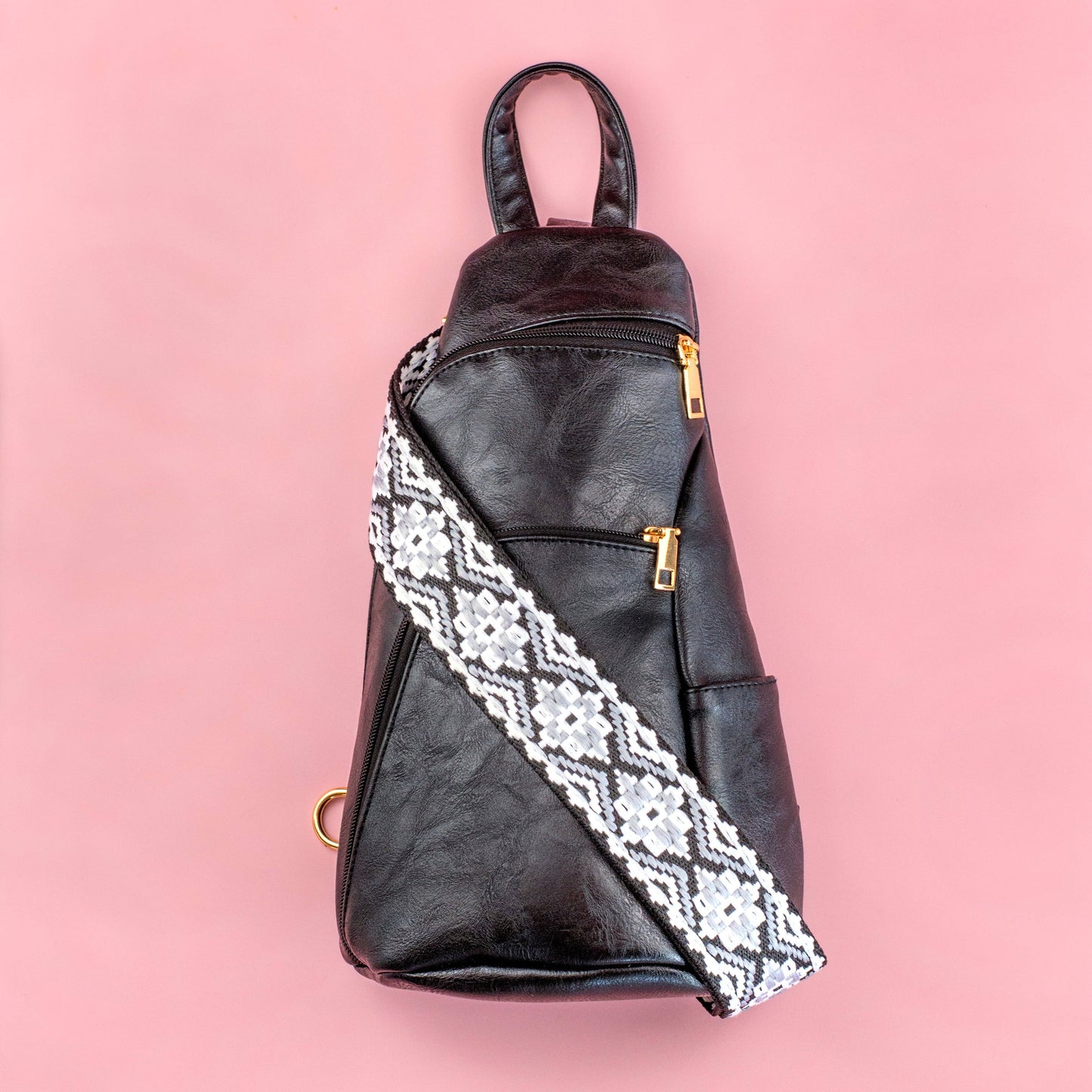Evie Vegan Leather Crossbody Sling Bag: Bone