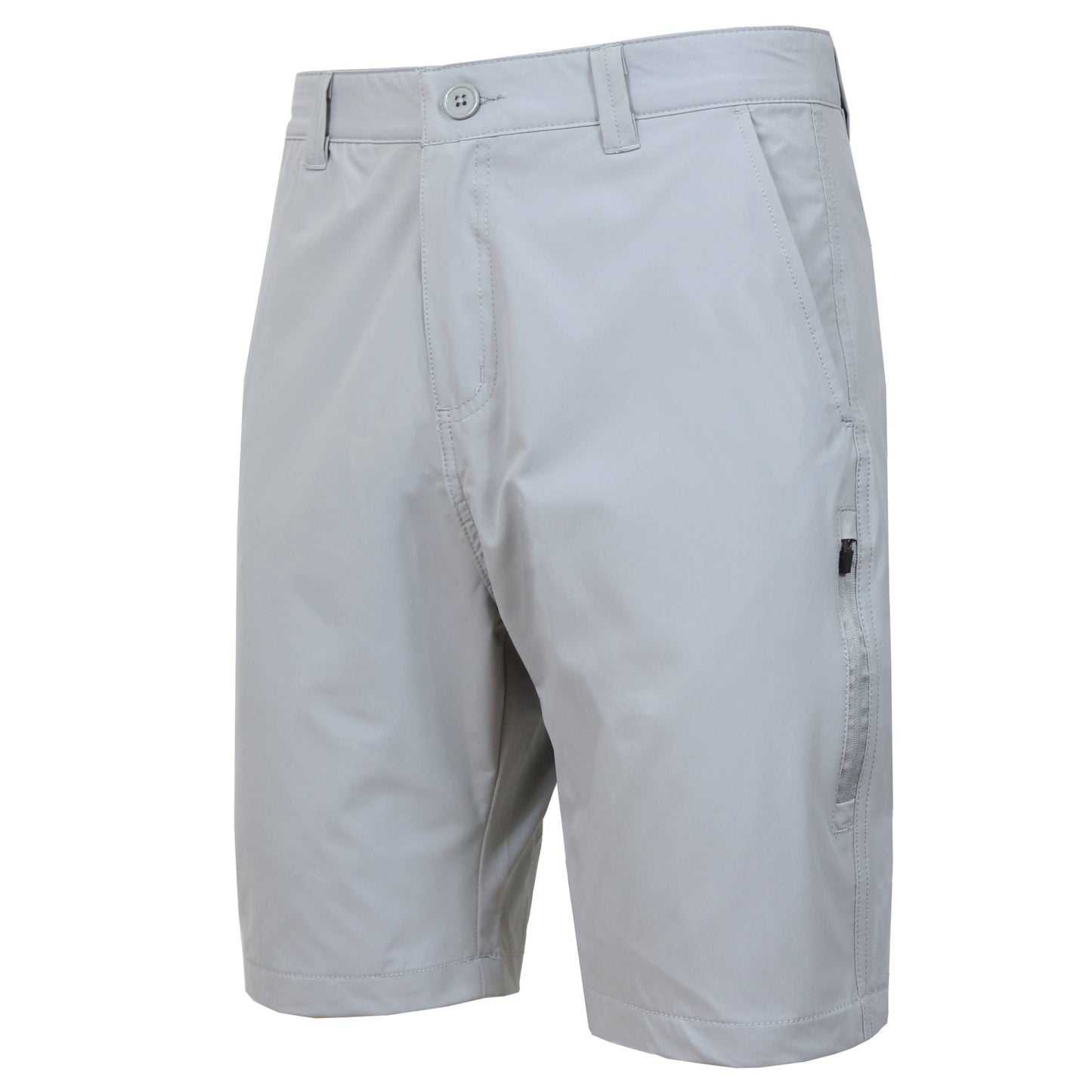 Mens 6-Pocket Quick Dry Stretch Zipper Pocket Golf Shorts: Black / 36