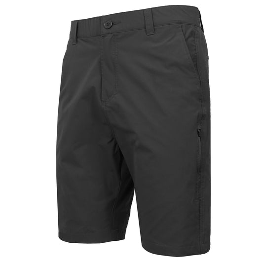 Mens 6-Pocket Quick Dry Stretch Zipper Pocket Golf Shorts: Black / 42