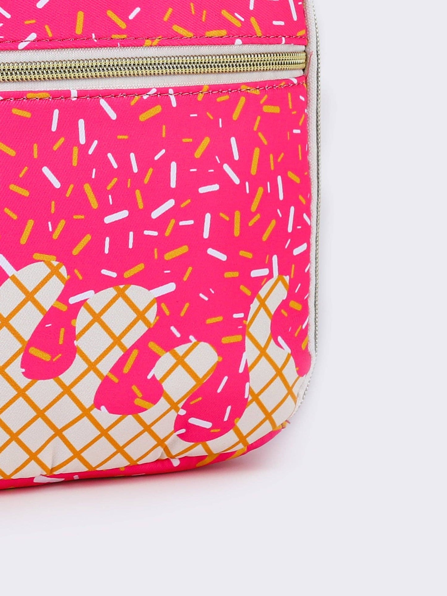 Pink Ice Cream Drip Canvas Lunch Boxes Bag