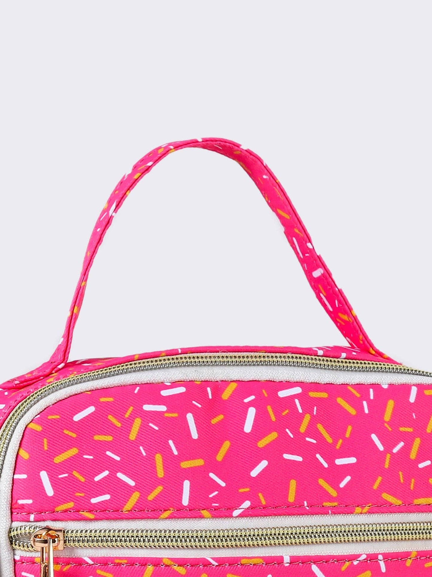 Pink Ice Cream Drip Canvas Lunch Boxes Bag