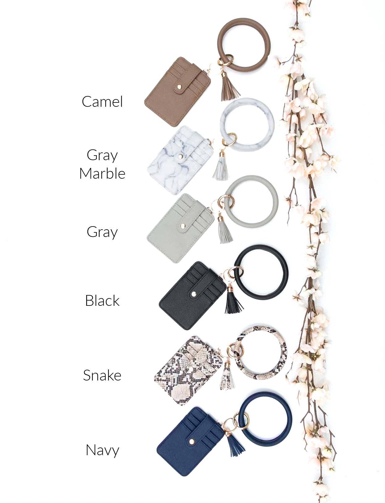 Key Ring Wallet Bracelet: Leopard