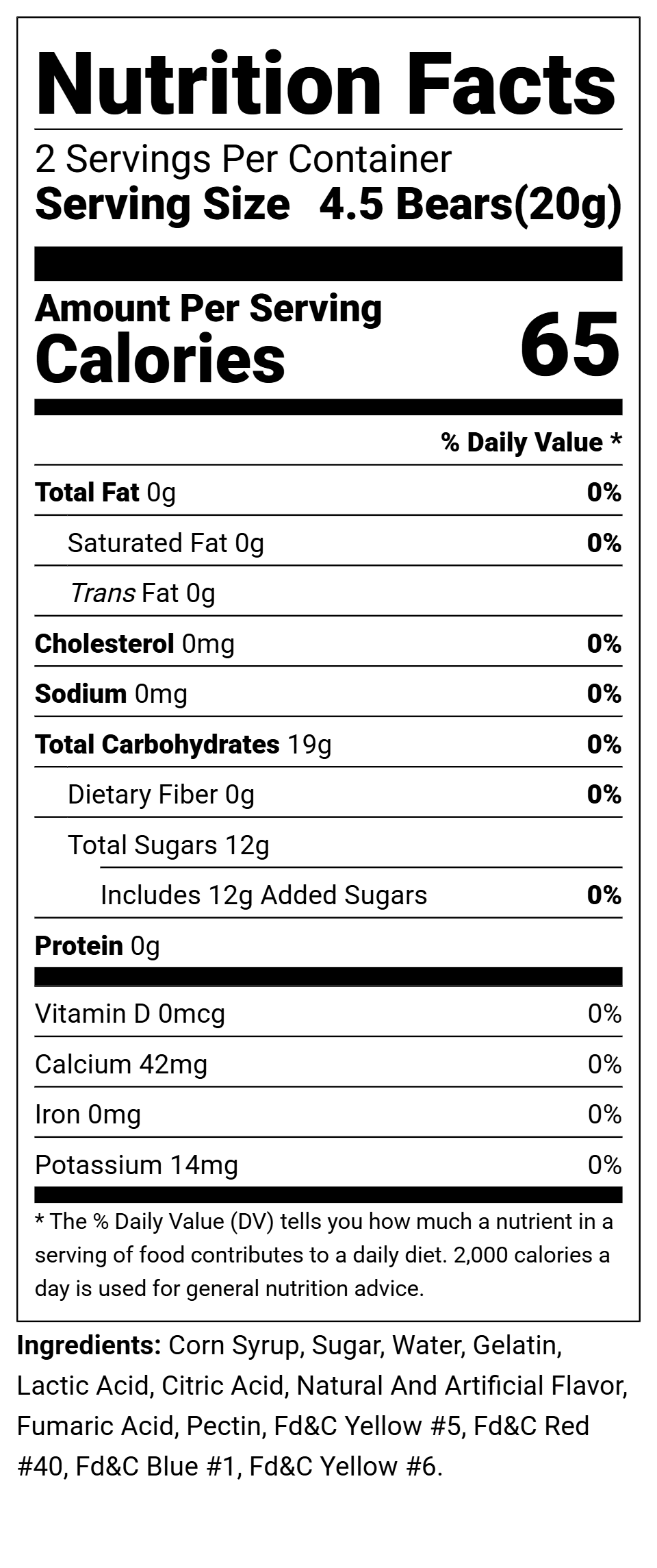 Sour Gummi Bears: Singles