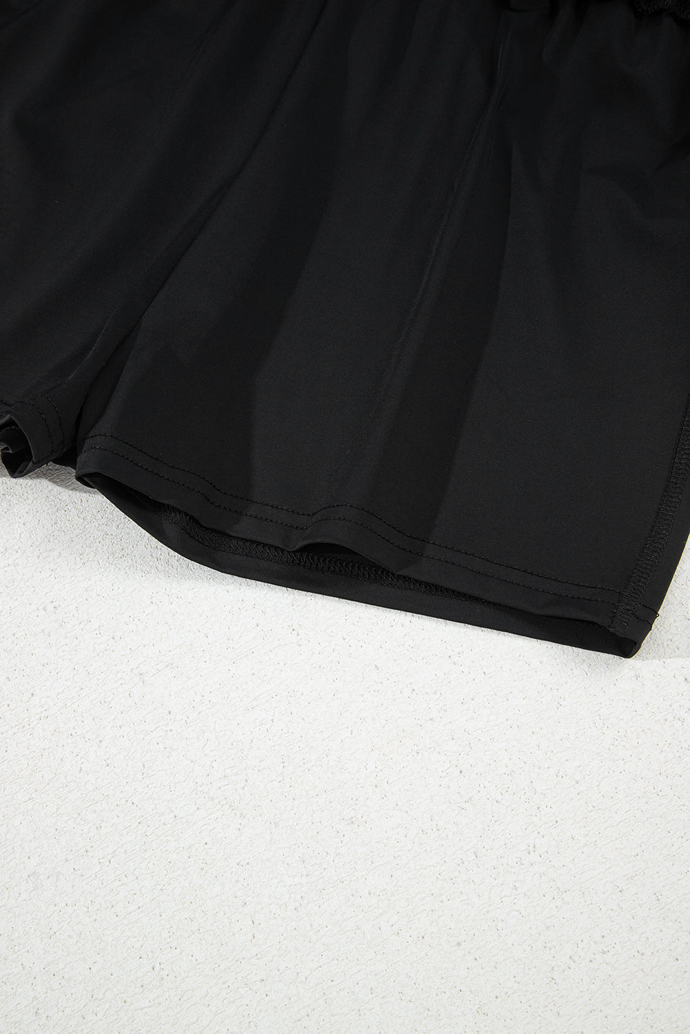 Black Drawstring High Waist Lined Tennis Skort