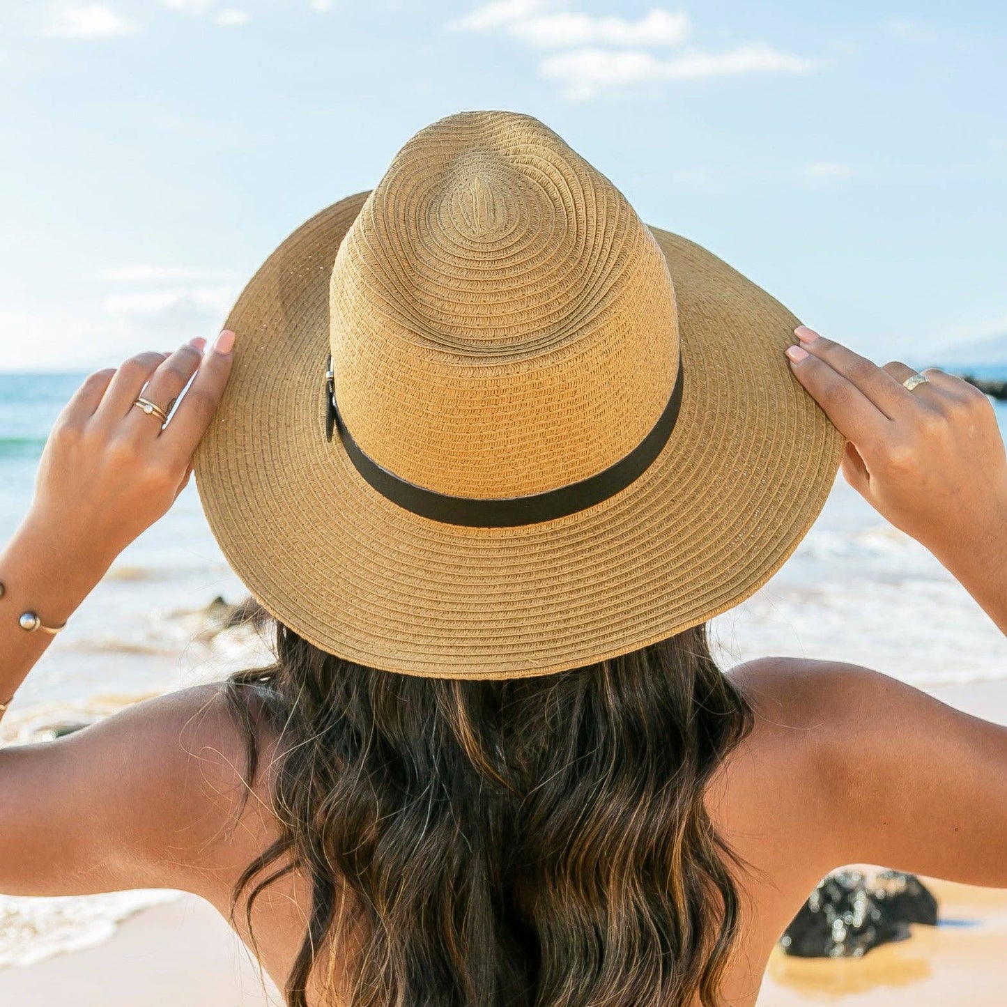 Drawstring Panama Hats: Straw