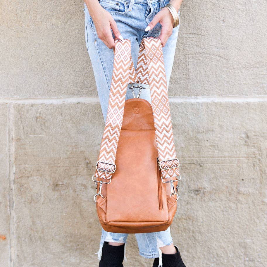 Alba Convertible Backpack Sling: Cognac