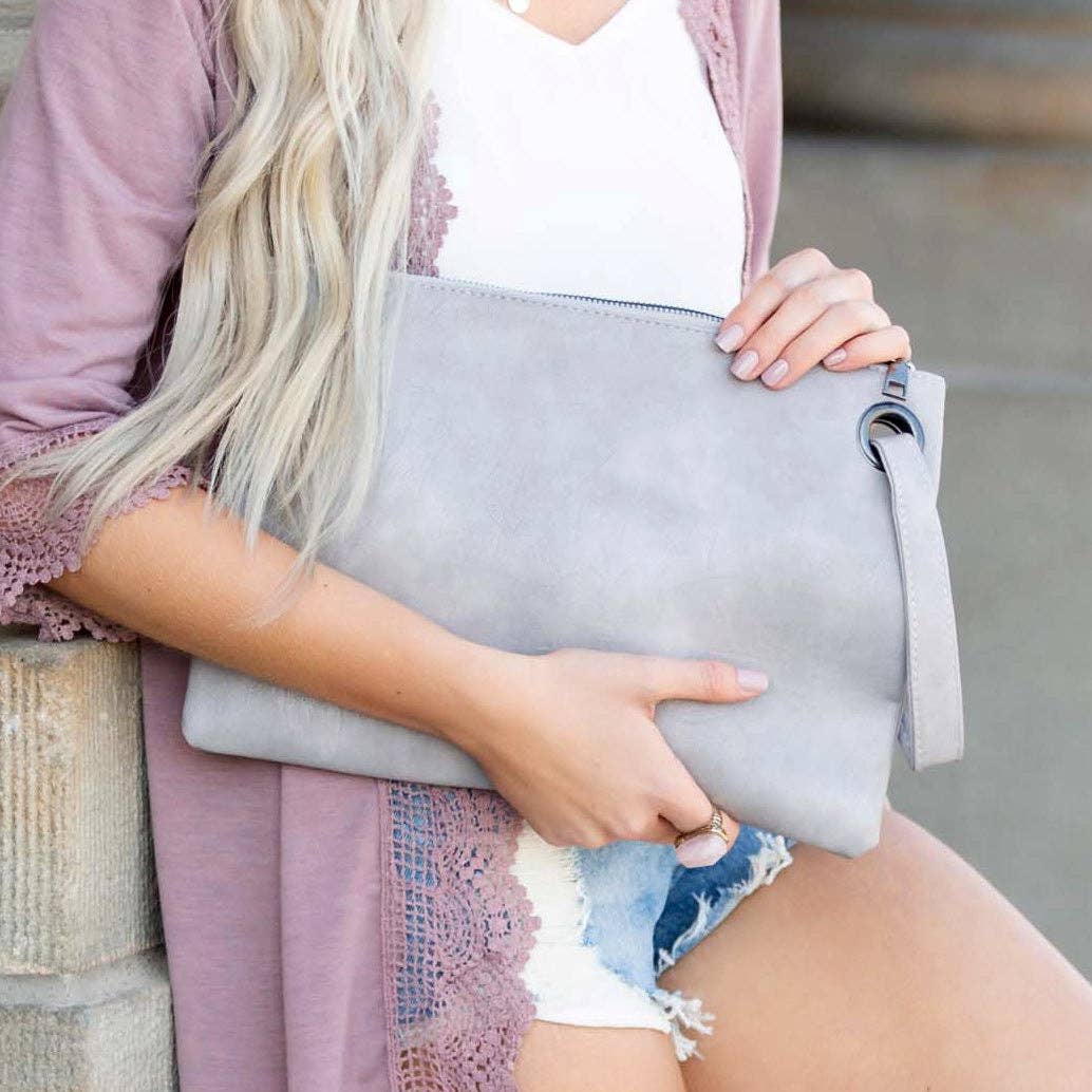 Over-sized Everyday Clutch: Nude