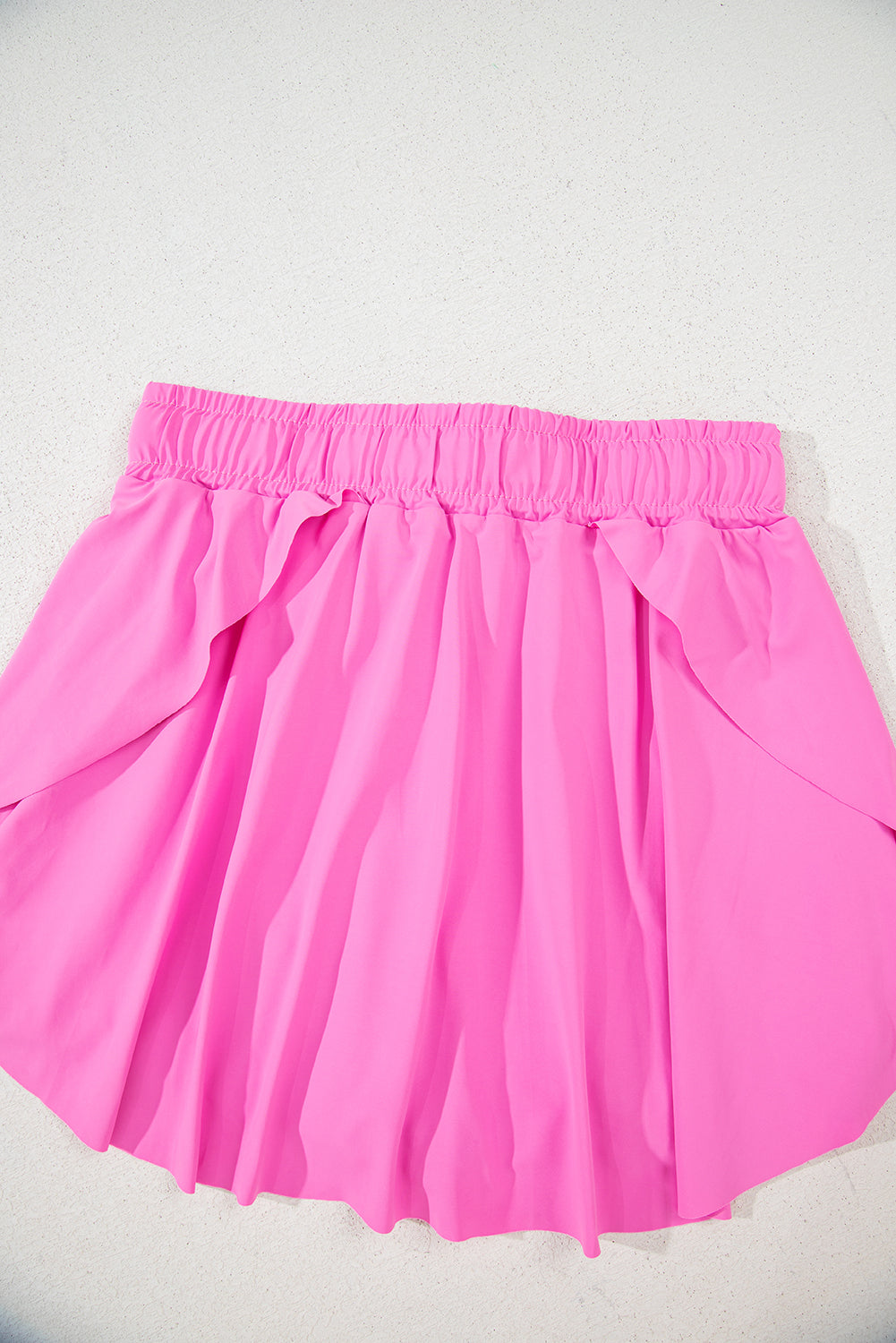 Black Drawstring High Waist Lined Tennis Skort