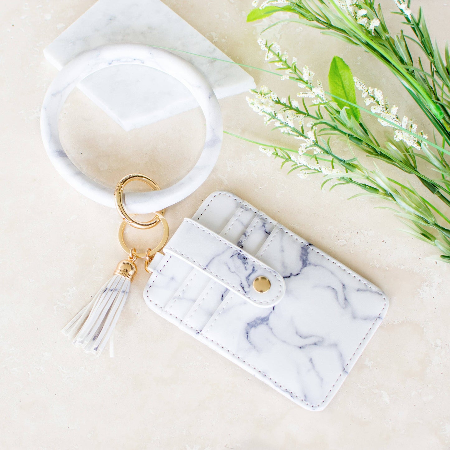 Key Ring Wallet Bracelet: Leopard