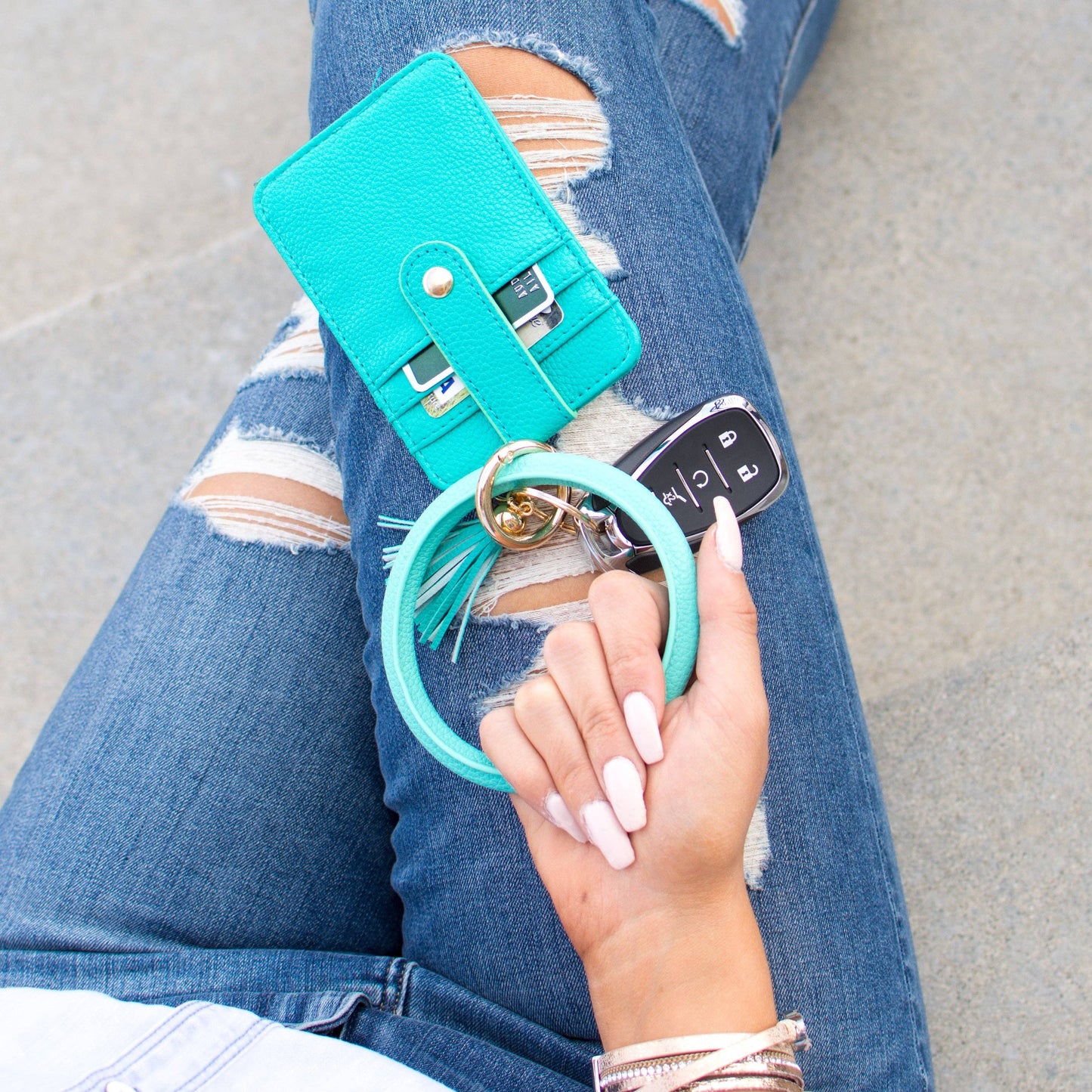 Key Ring Wallet Bracelet: Snake