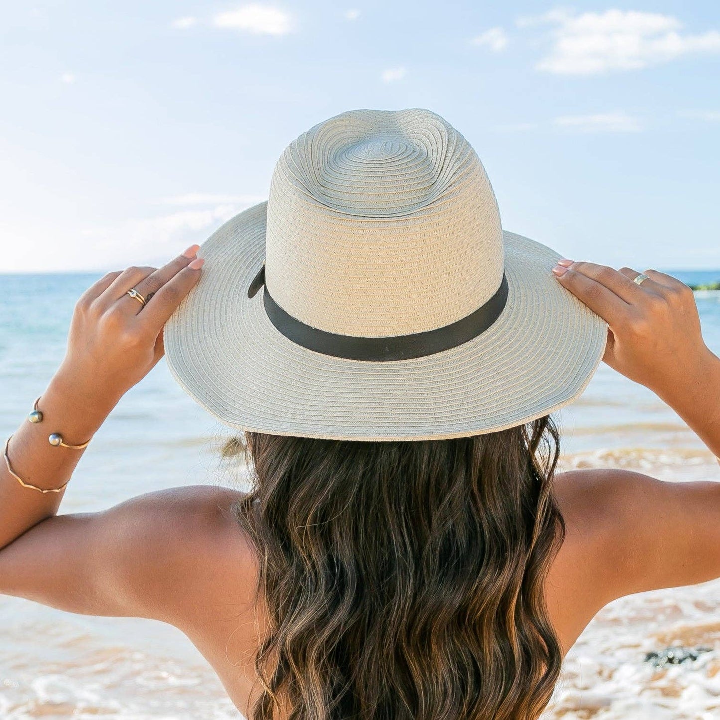 Drawstring Panama Hats: Straw