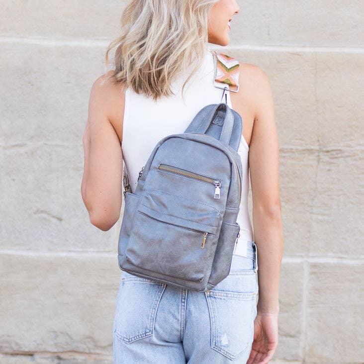 Alba Convertible Backpack Sling: Cognac