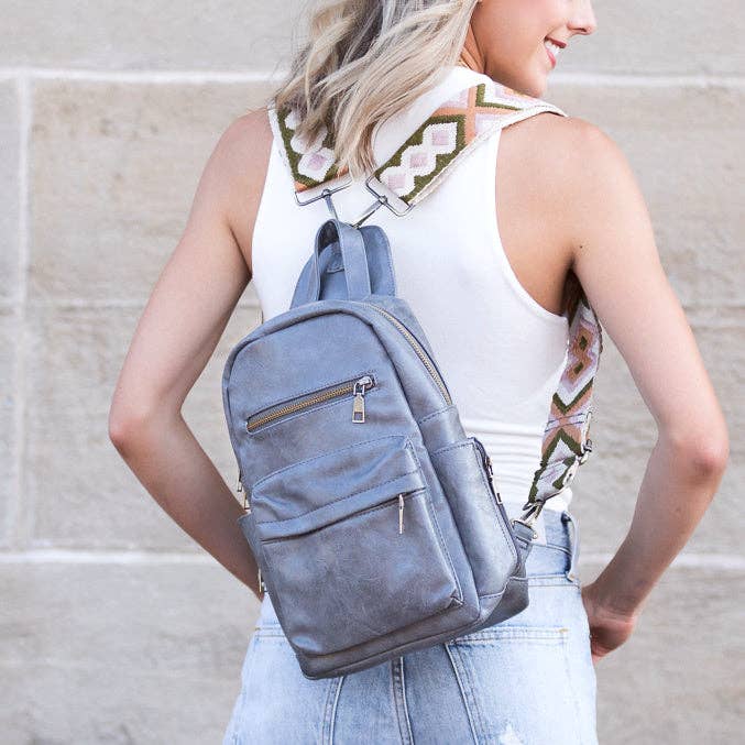 Alba Convertible Backpack Sling: Cognac