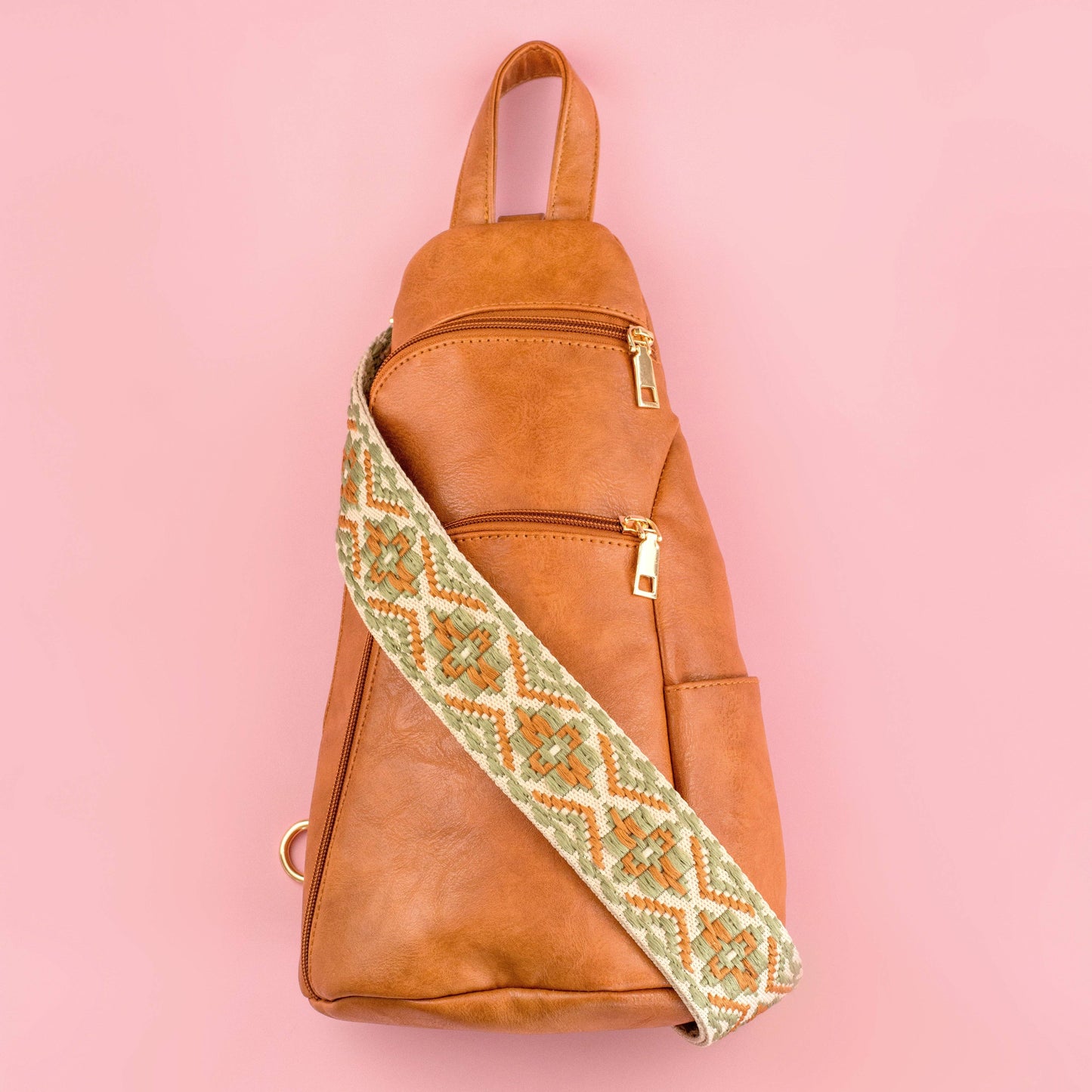 Evie Vegan Leather Crossbody Sling Bag: Gray