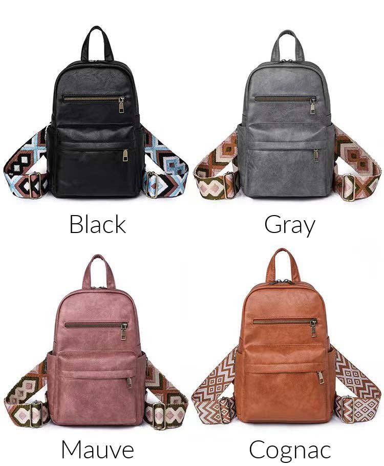 Alba Convertible Backpack Sling: Cognac