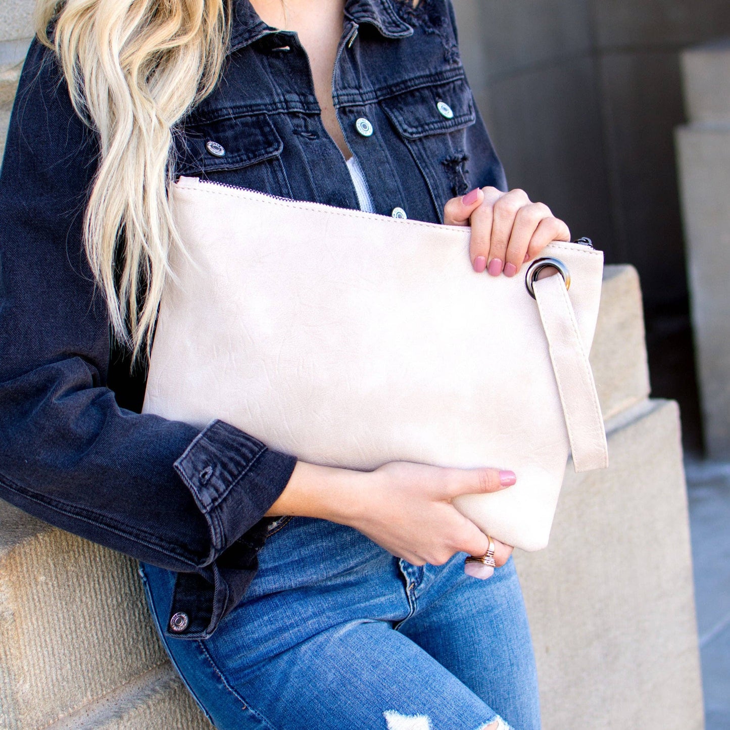 Over-sized Everyday Clutch: Blush