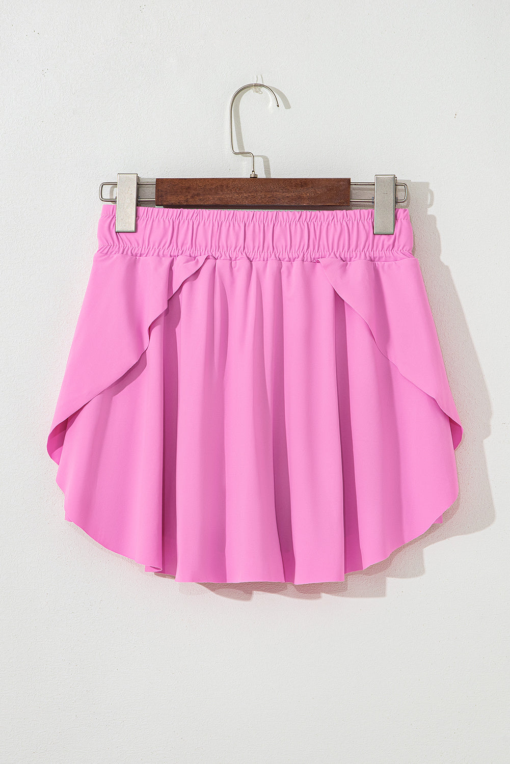 Black Drawstring High Waist Lined Tennis Skort